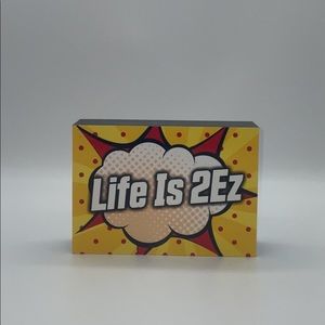 ‘Life Is 2ez’ Logo Print Comic Boom Counter Decor